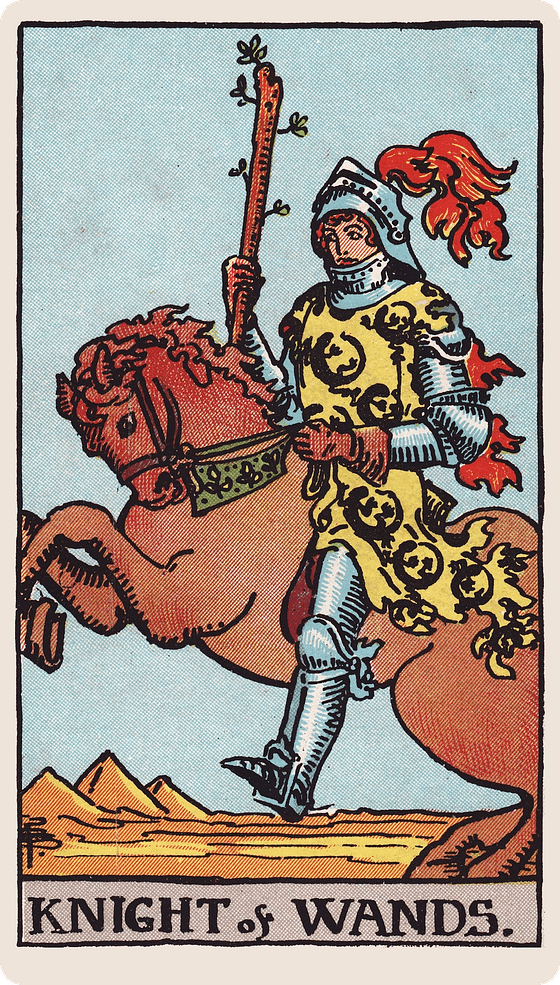 The Knight of Wands tarot card