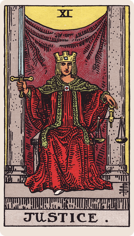 The Justice tarot card