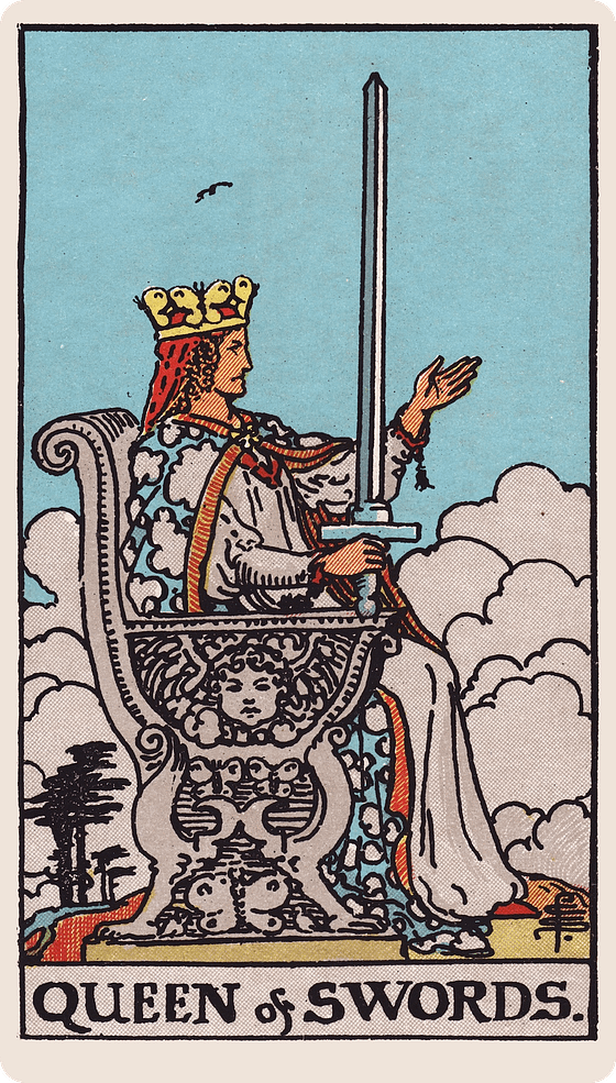 The Queen of Swords tarot card