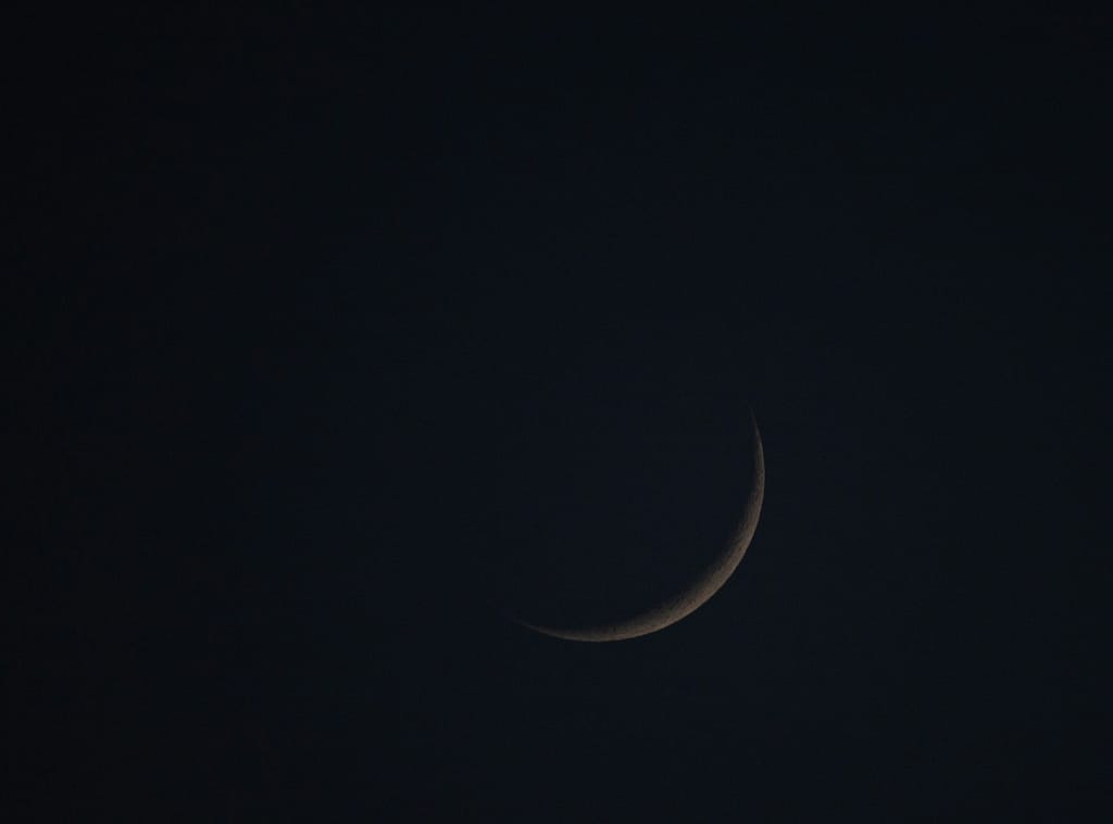 black and white new moon