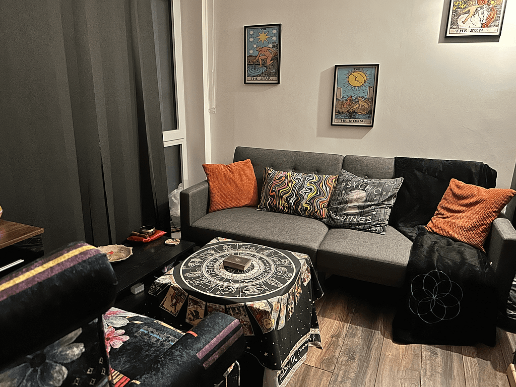 Tarot with Gord Sanctuary reading space