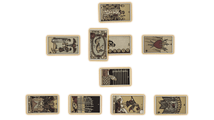Ten Tarot Cards in a Celtic Cross Spread