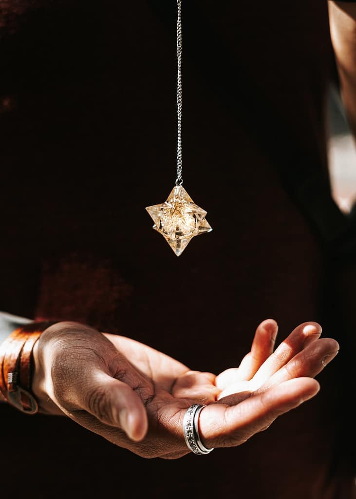 a person using a pendulum