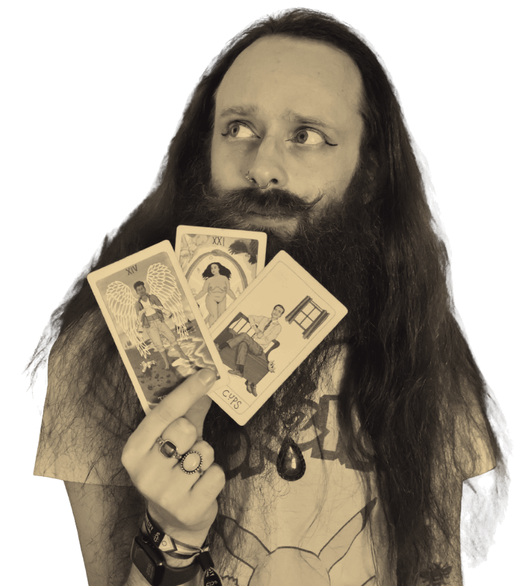 Gord holding some cards