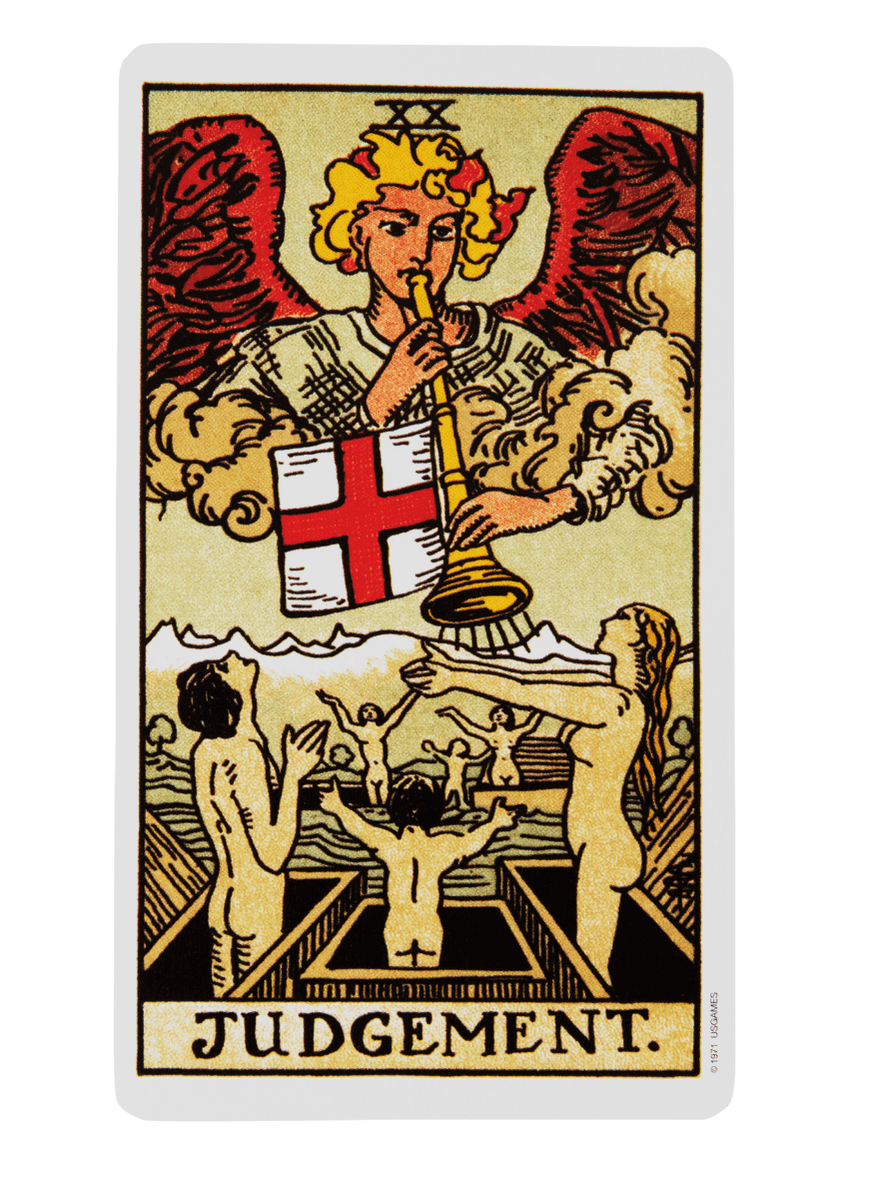 Judgement tarot card from the Rider-Waite-Smith tarot deck.