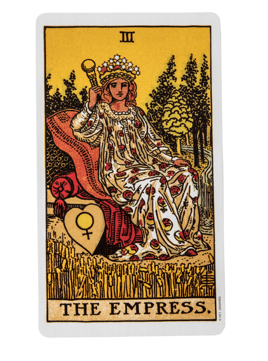 The Empress tarot card from the Rider-Waite-Smith tarot deck.