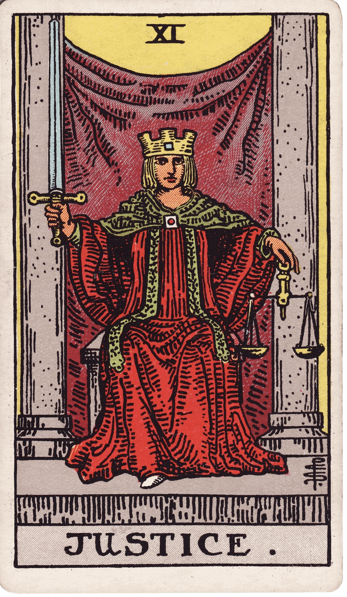 The Justice tarot card