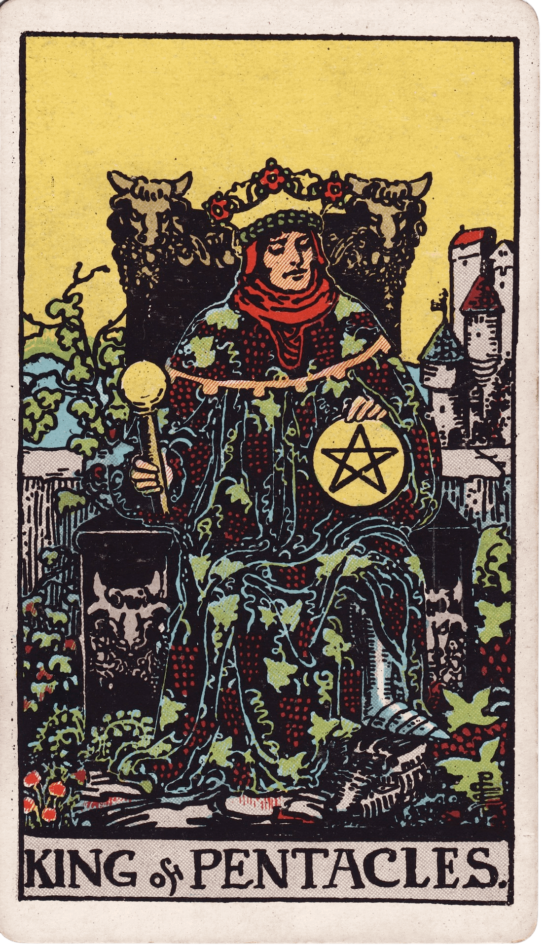 The King of Pentacles tarot card