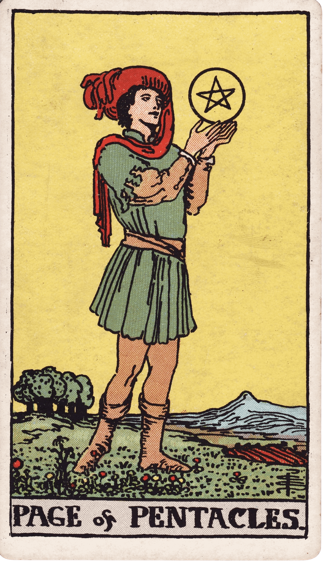 The Page of Pentacles tarot card