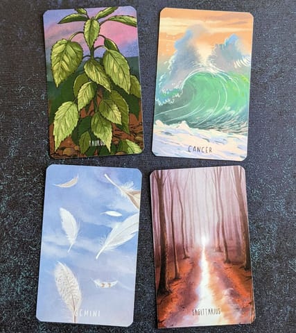 Cards from the Spacious Tarot Expansion deck