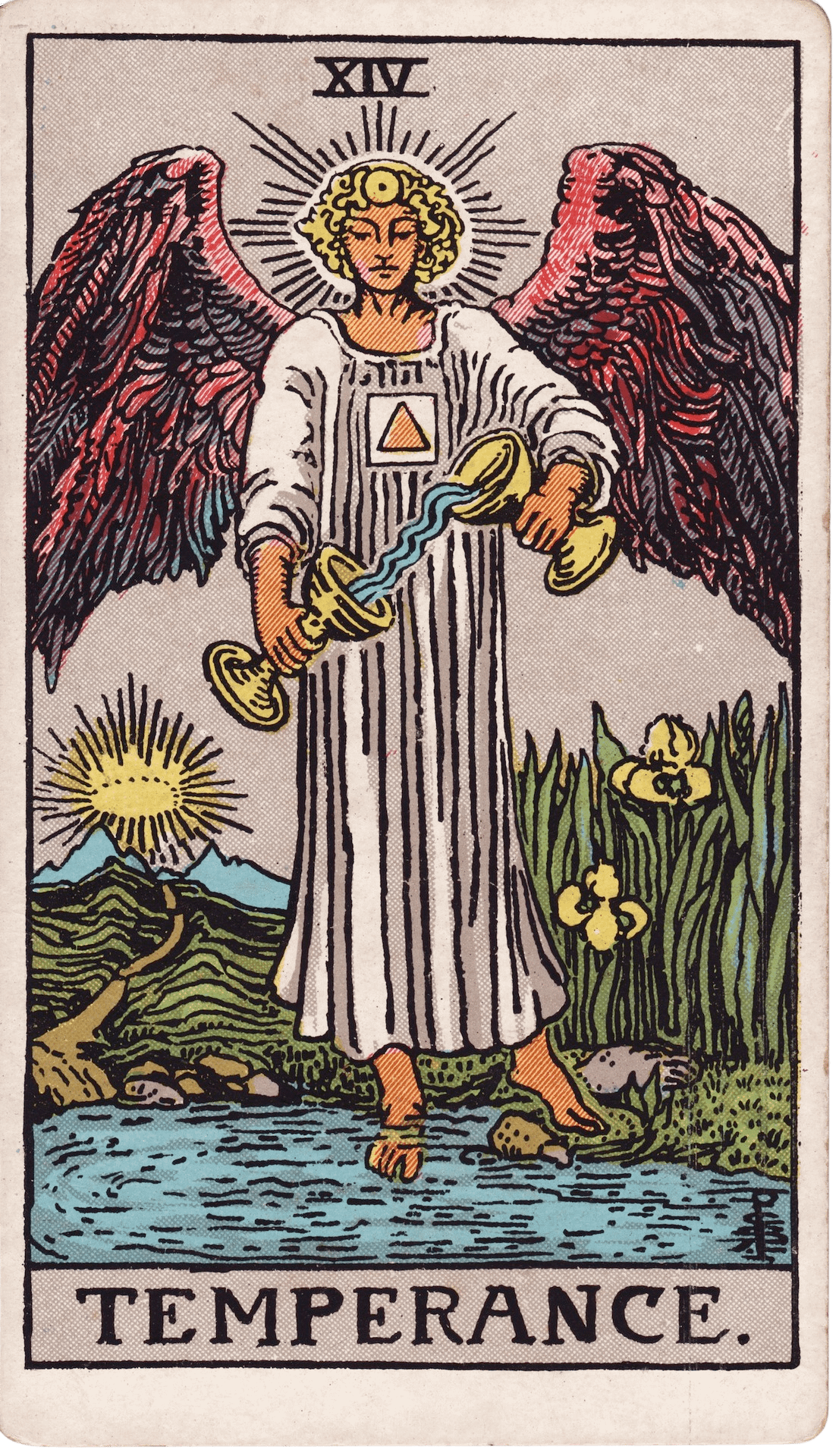 The Temperance tarot card