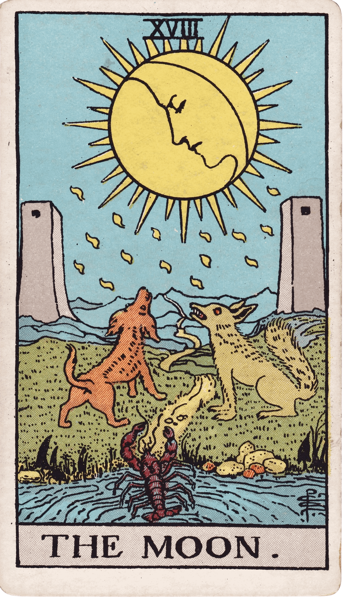 The The Moon tarot card