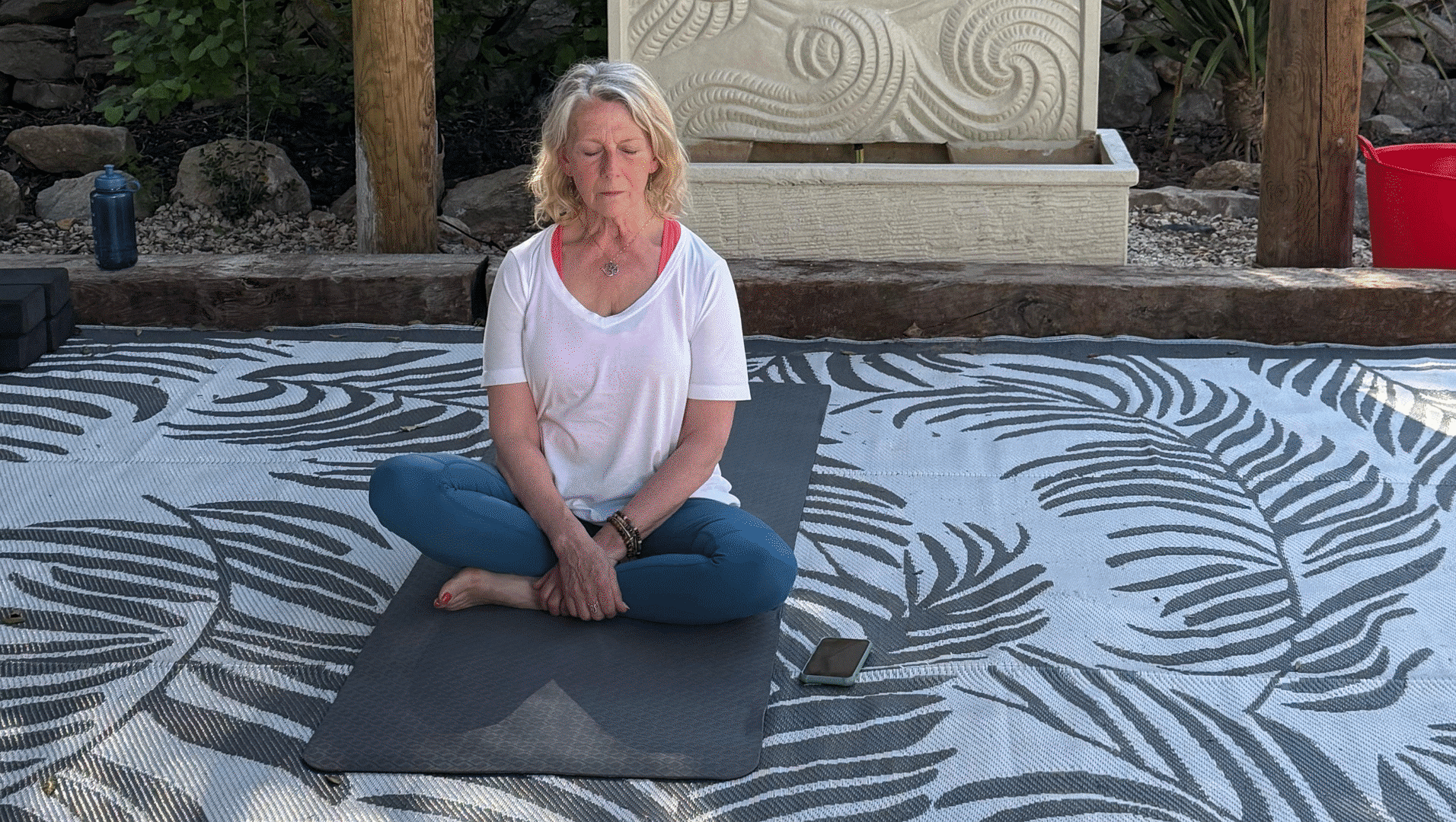 Anne meditating