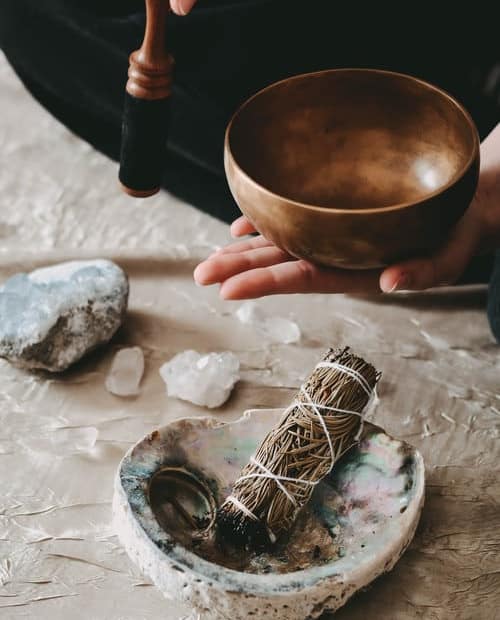Singing bowl and sage